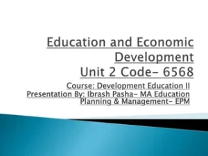 The Role of Education in Economic Development